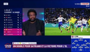 Junior Mwanga expulsé pour un pied haut avec Nantes face à l'OL en Ligue 1 - Foot - Ligue 1