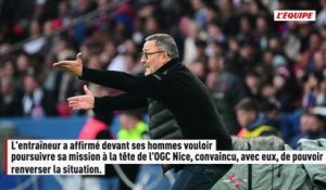 Franck Haise a informé ses joueurs : il souhaite rester à Nice - Foot - Ligue 1