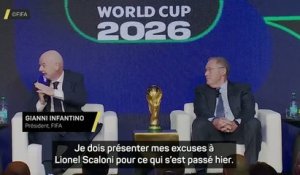 FIFA - Gianni Infantino présente ses excuses à Lionel Scaloni