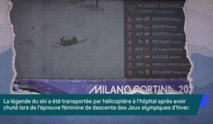 JO d'hiver - Lindsey Vonn chute et est évacuée à l'hopital