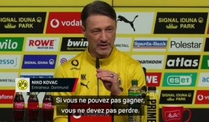Dortmund - Kovac : "Si vous ne pouvez pas gagner, vous ne devez pas perdre"