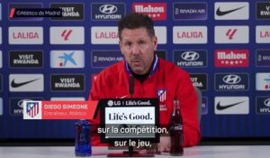 Atlético - Simeone : “Un rythme de calendrier élevé mais on ne peut rien y faire, il faut juste être prêt”