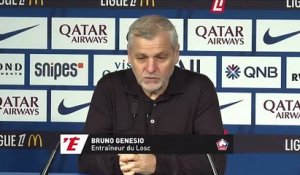 Bruno Genesio après la défaite de Lille face au PSG : « Une défaite logique mais le score est lourd » - Foot - Ligue 1 - Lille