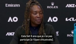 Open d'Australie - À 45 ans, Venus Williams s'est entraînée “non-stop” pour son retour