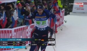 Jeanne Richard et Émilien Claude deuxièmes du relais mixte simple de Nove Mesto après la disqualification de l'Allemagne - Biathlon - Coupe du monde