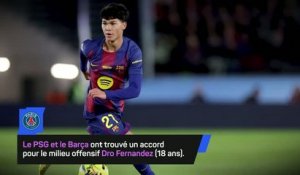 PSG - Accord trouvé avec le Barça pour Dro Fernandez