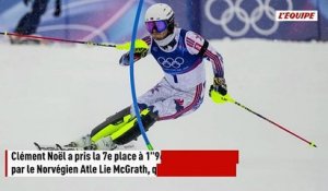 Clément Noël 7e à une seconde du podium après la première manche du slalom, Paco Rassat est sorti - Jeux Olympiques - Ski alpin (H)