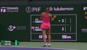 Indian Wells - Sabalenka au troisième tour sans trembler