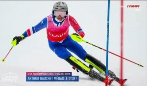 Arthur Bauchet remporte l'or du combiné de para-ski alpin des Jeux Paralympiques 2026 avec le pouce droit dans le plâtre - Paralympiques 2026 - Para-ski alpin