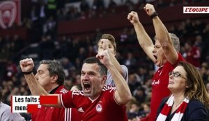 Evan Fournier expulsé après une altercation avec un spectateur lors d'un match entre l'Olympiakos et Panionios - Basket - Grèce