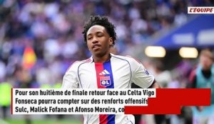 Les retours de Sulc, Fofana et Afonso Moreira pour l'OL contrastent avec les absents du Celta Vigo - Foot - Ligue Europa - OL