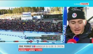 « J'ai toujours construit autour de ce rêve » : Eric Perrot entre dans l'histoire en remportant le classement général - Biathlon - Coupe du monde (H)