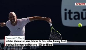 Adrian Mannarino perd le bras de fer contre Tommy Paul au deuxième tour du Masters 1000 de Miami - Tennis - Miami