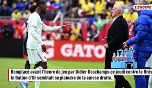 Sorti face au Brésil, Ousmane Dembélé touché à une cuisse ? - Foot - Amical - Bleus