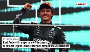 Kimi Antonelli remporte le GP du Japon et devient le plus jeune leader de l'histoire du Championnat - F1 - GP du Japon