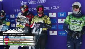 Le replay de la dernière étape de snowboardcross à Mont St. Anne - Snowboard - Coupe du monde