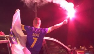 Bosnie - Scènes de liesse à Zenica après la qualification pour la Coupe du monde