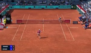Madrid - Bonzi inquiète Sinner mais craque en 3 sets