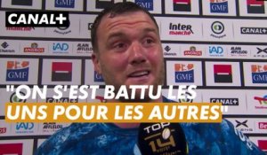 L'émotion de Thomas Ceyte qui revient sur la victoire des Clermontois face aux Toulousains