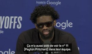 76ers - Embiid chambre Pritchard après la victoire au match 7 : “Je remercie le n° 11”