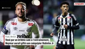 Vexé par un dribble subi à l'entraînement, Neymar aurait giflé son coéquipier Robinho Jr - Foot - Brésil