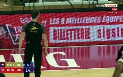 La fin de match à suspense entre Strasbourg et Chalon - Basket - Betclic Élite