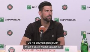 Roland-Garros - Djokovic : "L'absence d'Alcaraz ne change pas mon approche"