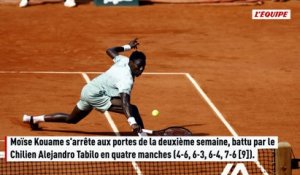 La belle histoire prend fin : Moïse Kouame s'incline en quatre sets contre Alejandro Tabilo - Tennis - Roland-Garros