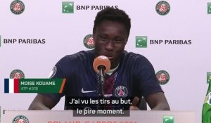 Roland-Garros - Kouame débarque face aux micros avec le maillot du PSG : "C'est une consolation de mon match perdu !"