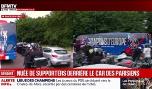 PSG: les doubles champions d'Europe en route pour le Champ-de-Mars