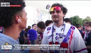 Victoire du PSG: malgré la fatigue, les supporters attendent les joueurs au Parc des Princes