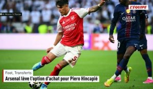 Arsenal lève l'option d'achat pour Piero Hincapié, le défenseur aurait signé un contrat de 5 ans - Foot - Transferts - Arsenal