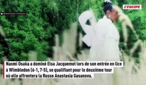 L'inspiration cinématographique de Naomi Osaka, entrée en lice avec un long kimono blanc - Tennis - Wimbledon (F)