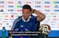 Argentine - Scaloni félicite l’Espagne après leur victoire face à la France