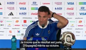 Argentine - Scaloni félicite l’Espagne après leur victoire face à la France