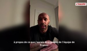 « Beaucoup de gens inventent des histoires » : Thierry Henry dénonce de fausses déclarations qu'on lui a prêtées sur les réseaux sociaux après la demi-finale entre la France et l'Esp - Foot - Coupe du monde