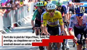 Et de cinq pour Tadej Pogacar, imprenable à l'Alpe d'Huez devant Lenny Martinez - Tour de France