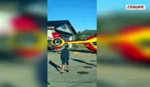 Tour de France : après un choc violent avec une voiture dans la montée de l'Alpe d'Huez, Einer Rubio abandonne - Cyclisme - Tour de France 2026