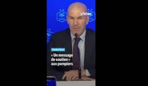 Zidane adresse ses premiers mots de sélectionneur aux victimes et aux pompiers