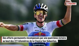 Remco Evenepoel s'impose pour la quatrième fois sur la Clasica San Sebastian, le record pour l'épreuve basque - Cyclisme - Clasica San Sebastian