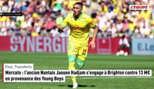 Mercato : l'ancien Nantais Jaouen Hadjam s'engage à Brighton contre 13 M€ en provenance des Young Boys - Foot - Transferts