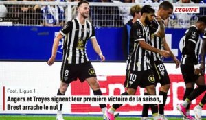 Angers et Troyes signent leur première victoire de la saison, Brest arrache le nul en toute fin de match - Foot - Ligue 1