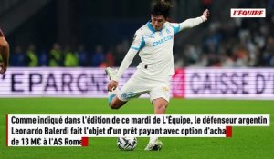 Mercato : les détails du transfert de Leonardo Balerdi à l'AS Rome - Foot - Transferts