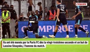 Une deuxième défaite en trois matches : l'OM s'incline devant le Paris FC, porté par un triplé de Sinayoko - Foot - Ligue 1