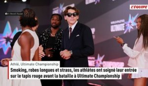 Smoking, robes longues et strass, les Français ont soigné leur entrée sur le tapis rouge avant la bataille à Ultimate Championship - Athlé - Ultimate Championship