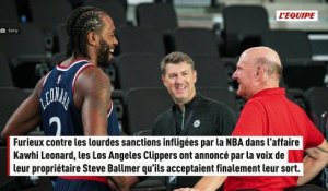 Les Los Angeles Clippers acceptent finalement leur lourde sanction en NBA - Basket - NBA