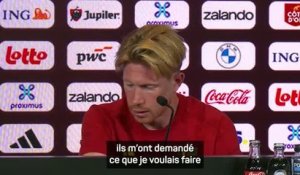 Belgique - De Bruyne : "Beaucoup de joueurs m’ont dit de rester"