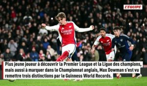 Le très précoce Max Dowman, buteur à 16 ans avec Arsenal, a reçu trois certificats du Guinness World Records - Foot - Premier League - Arsenal