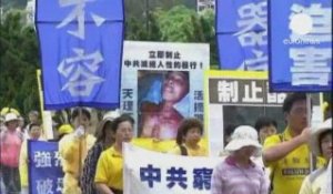 Manifestation à Hong-Kong et Taïwan