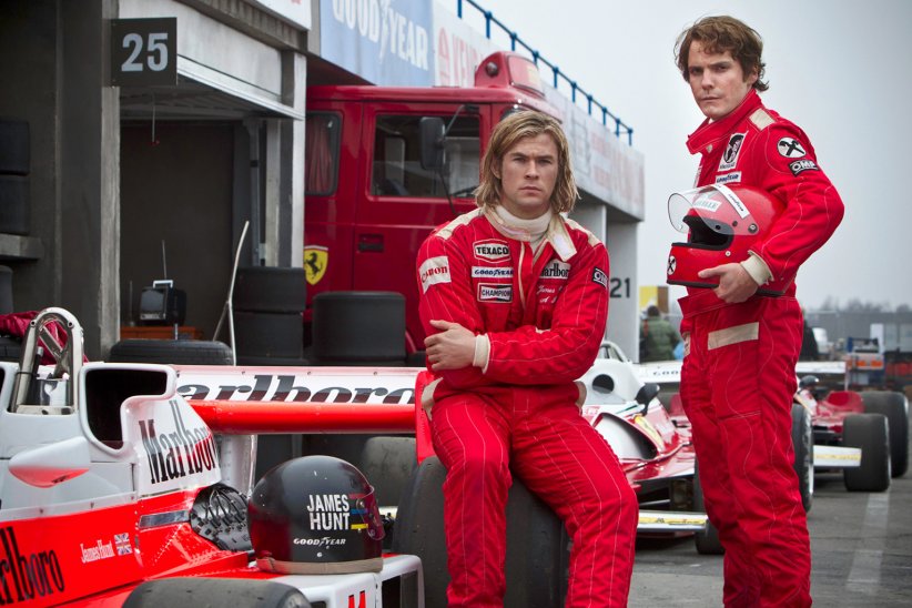 Niki Lauda et James Hunt dans "Rush"